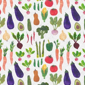 Papercut Collage Vegetables Garden Vegan Medium Scale