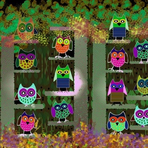 OWLS AT HALLOWEEN