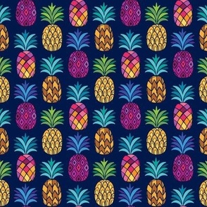 Rainbow Pineapples - Blue Small