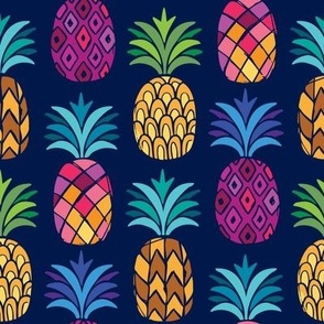 Rainbow Pineapples - Blue Medium