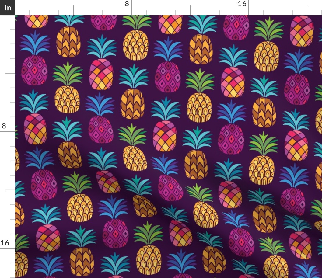 Rainbow Pineapples - Purple Medium