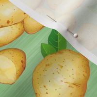 Large Scale Potatoes on Green