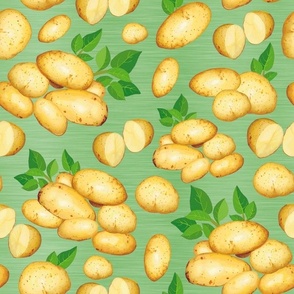 Large Scale Potatoes on Green