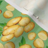Medium Scale Potatoes on Green