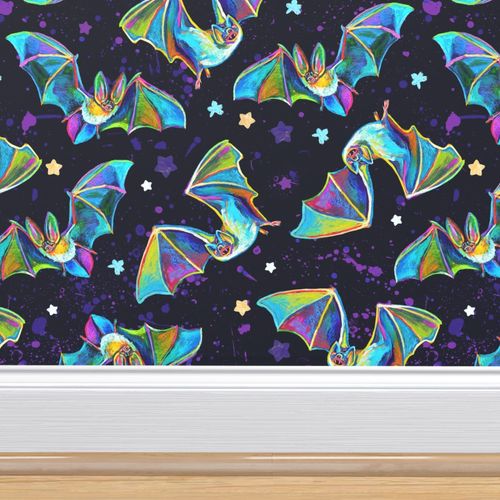 Cute Creepy Kawaii Pastel Goth Bat Colorful Horror Bats PNG and Vector  with Transparent Background for Free Download