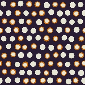 Parisian Polka Dots - Orange and Purple