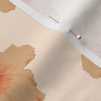 4 inch Hibiscus Peach background