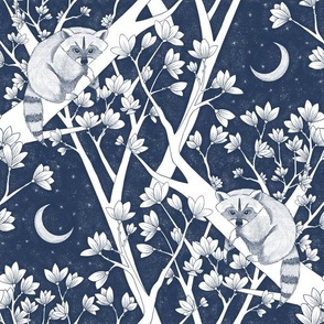 Racoon Moon in Navy