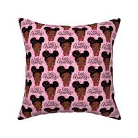 little African American black princess small scale pink