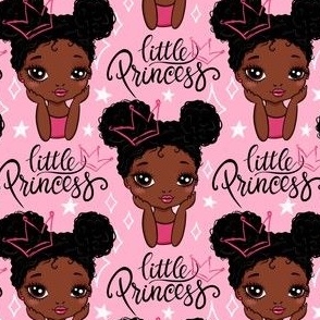 little African American black princess small scale pink