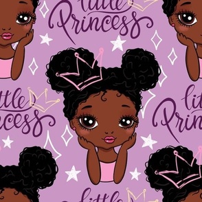 little African American black princess bigger scale purple