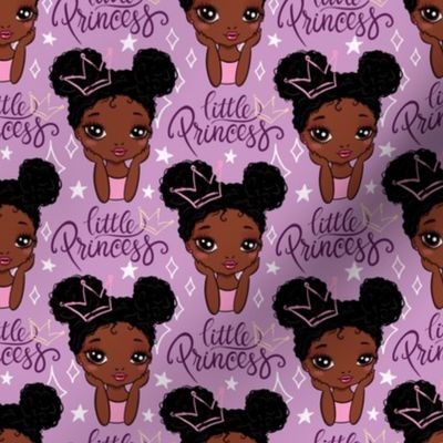 little African American black princess small scale purple