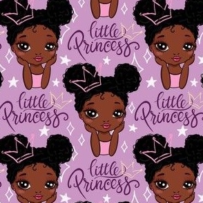little African American black princess small scale purple