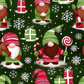 Christmas gnomes green