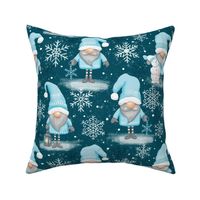 winter wonderland - gnomes Christmas fabric