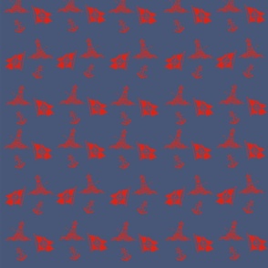 Nautical Blue red