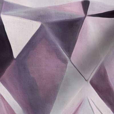 Moody Mauve Painted Geometric Abstract