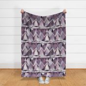 Moody Mauve Painted Geometric Abstract