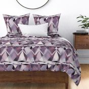 Moody Mauve Painted Geometric Abstract