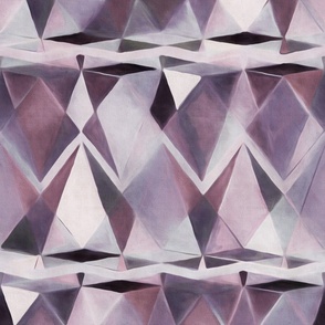 Moody Mauve Painted Geometric Abstract