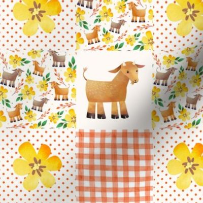 Smaller Patchwork 3" Square Cheater Quilt The Prettiest Farm Goats