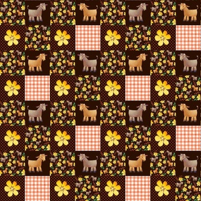 Smaller Patchwork 3" Square Cheater Quilt The Prettiest Farm Goats