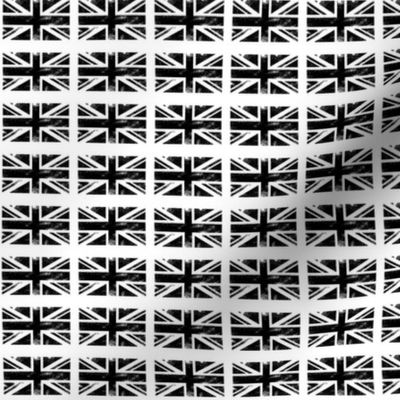 Union Jacks - black and white