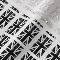 Union Jacks - black and white