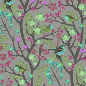 Birds and Branches Taupe