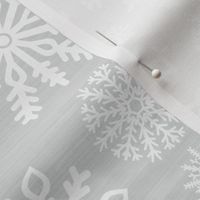 Large Scale Snowstorm - White Snowflakes on Grey Texture 