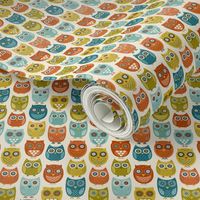 Owl allover - cream