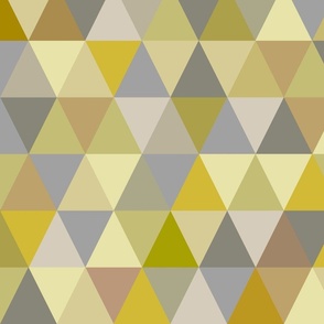 Triangles Gold Gray Olive