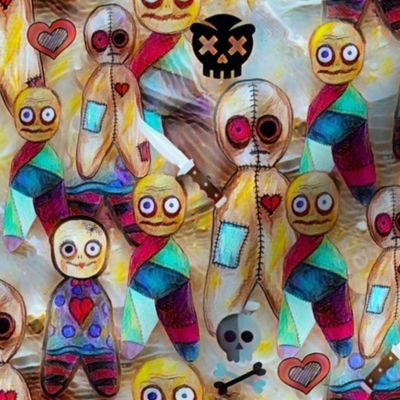 Voodoo doll collage