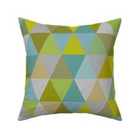 Triangles Teal Lime Olive