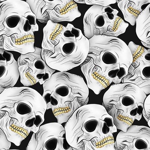 Skulls gold teeth