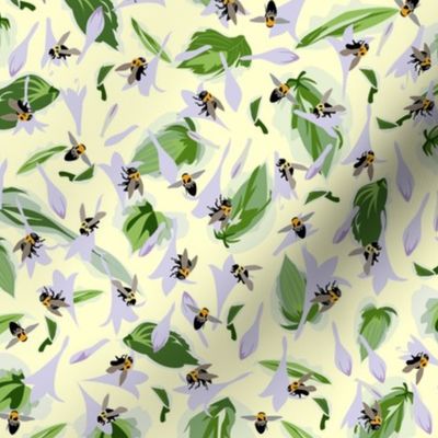 Bees and Hostas on Buttercream