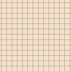 grid mustard lines on blush
