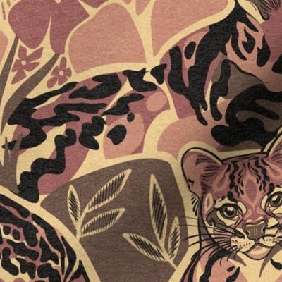 Jungle cats Mauve