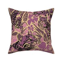 Jungle Cats Soft Purple