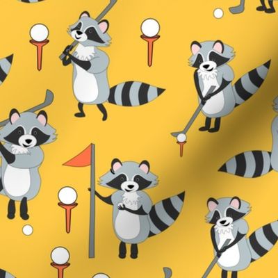 raccoons golf gold