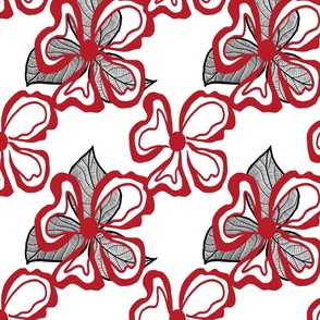 Abstract Red Floral