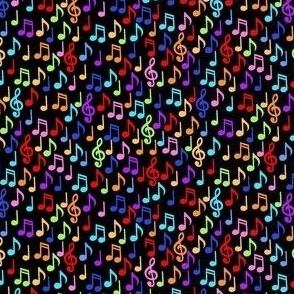 Musical notes - multi colour