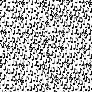 Musical notes - black and white