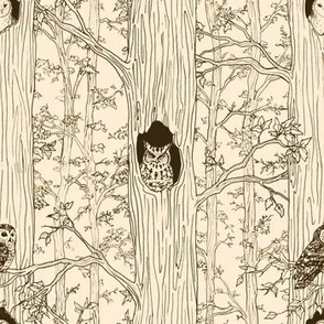 Owl Woods sketch in brown (smaller)