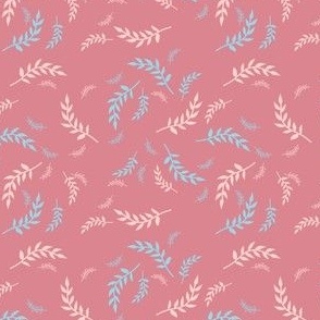Whimsical Leaves-Pink Small Scale