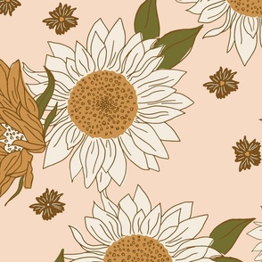 Autumn-Blush-Sunflowers 24x24