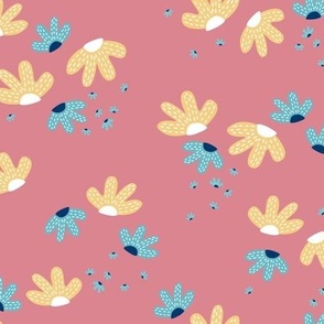 Whimsical Floral-Pink Large Scale