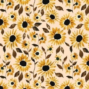 Sunset Sunflowers  6x6