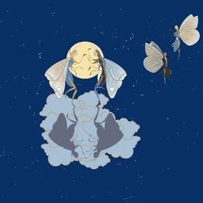 Moths in the moonlight