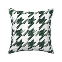 Deep Rich Green Houndstooth (Scribble)